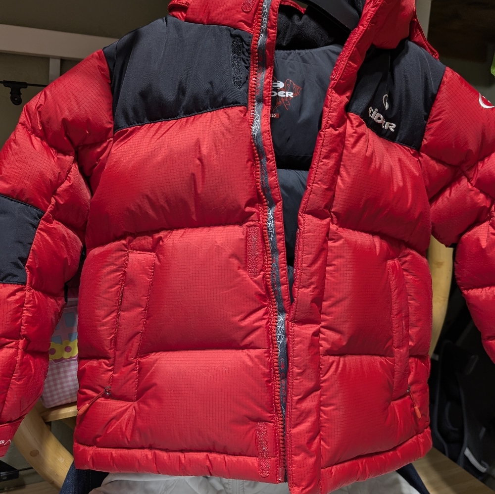 Eider Kids Red and Black Puffer Jacket 5t